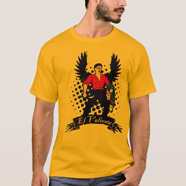 Camiseta Playera Petate Diseño El Valiente (Frente)