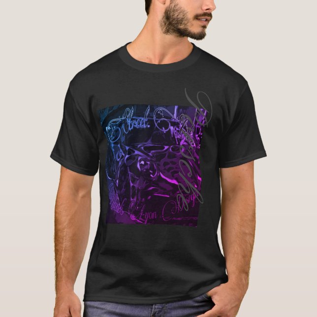 Camiseta Playera Porsche Black Lyon design Street art 7 (Frente)
