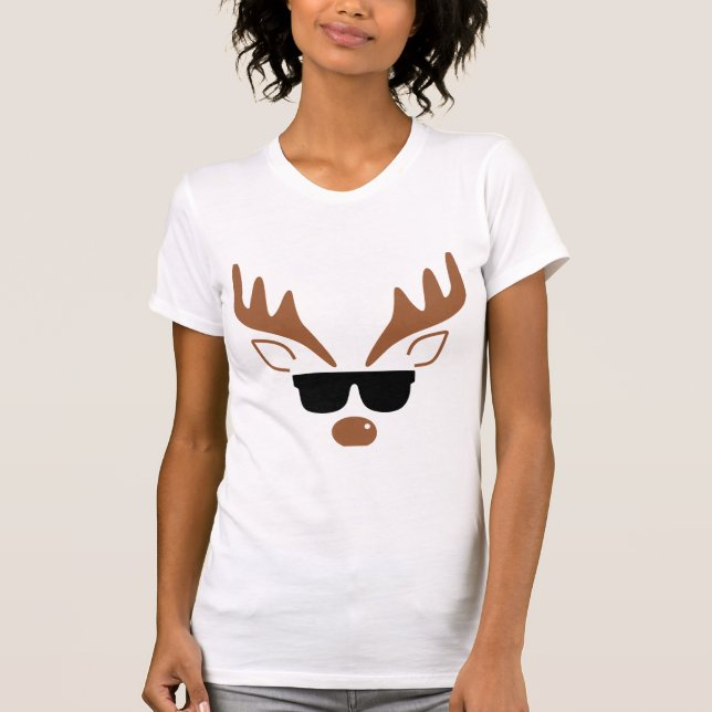 Camiseta playera punto jersy reindeer T-Shirt (Frente)