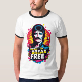 Camiseta Playera ringer I Want to Break Free