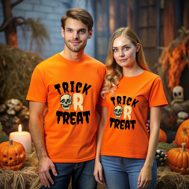 Camiseta Playera Trick or Treat (Criador carregado)