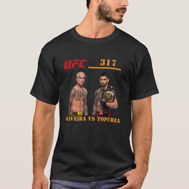 Camiseta Playera UFC 317, Oliveria vs Topuria (Frente)