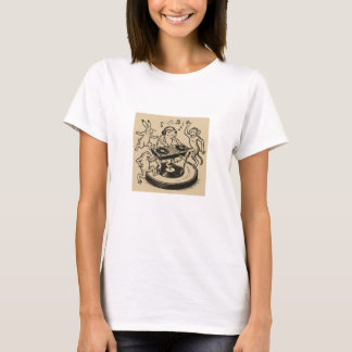 Camiseta Playful Animals in Traditional Japanese Scroll-Sty