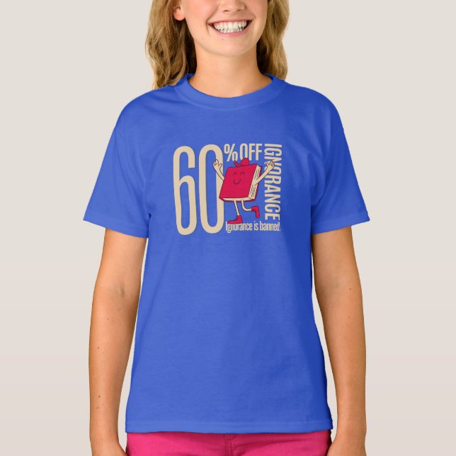 Camiseta Playful Anti-Ignorance Message Kids Basic T-Shirt (Frente)