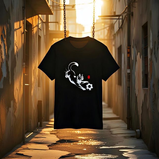 Camiseta Playful Soccer Cat T-Shirt - Gift for Cat Lovers (Criador carregado)