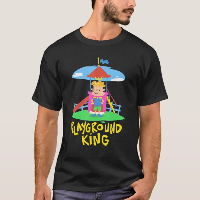 Camiseta Playground King School Free Time Tocando Tocar Ki (Frente)