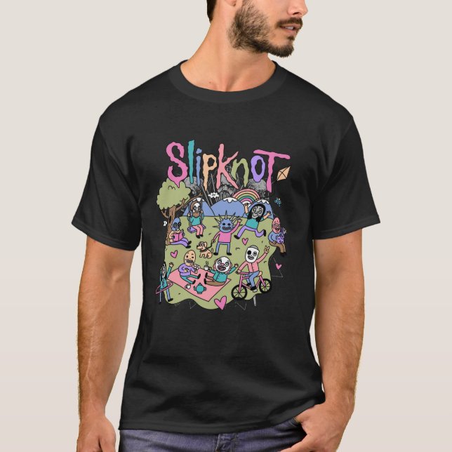 Camiseta Playground Slipknot Happy Banda (Frente)