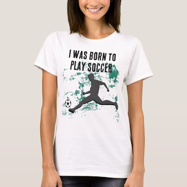 Camiseta Playing soccer graphic black (Frente)
