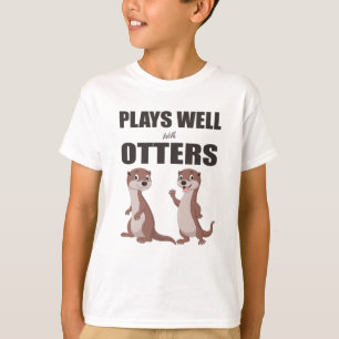 Camiseta Plays Well With Otters