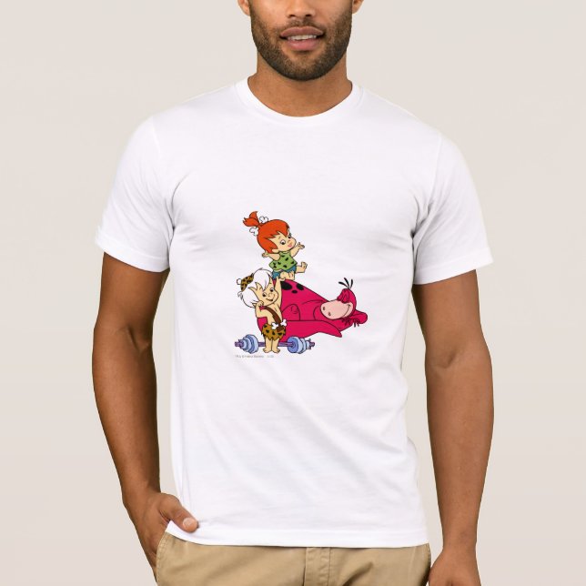 Camiseta Playtime PEBBLES™ e BAMM-BAMM™ e Dino (Frente)