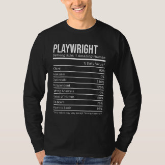 Camiseta playwright Nutritional Values Nutrition Facts