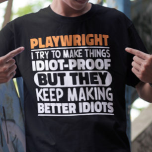 Camiseta Playwright Tento Fazer Coisas Engraçadas