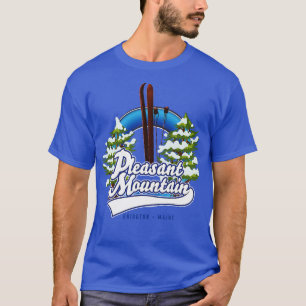 Camiseta Pleasant Mountain Ski Bridgton poster de esqui