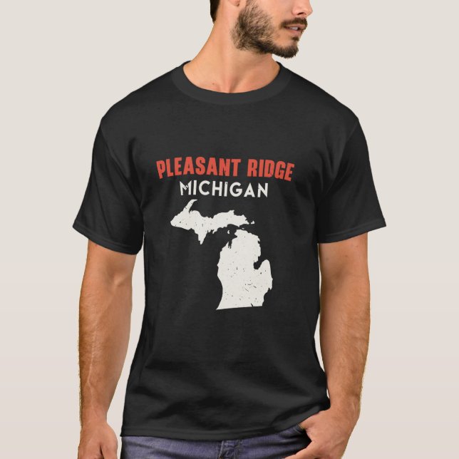 Camiseta Pleasant Ridge Michigan State America Viagem M (Frente)