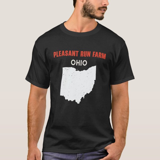 Camiseta Pleasant Run Farm Ohio USA State America Travel Oh (Frente)