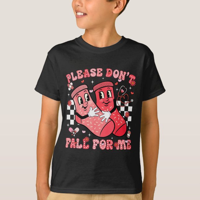 Camiseta Please Don't Fall For Me Nurse Non Slip Socks Vale (Frente)