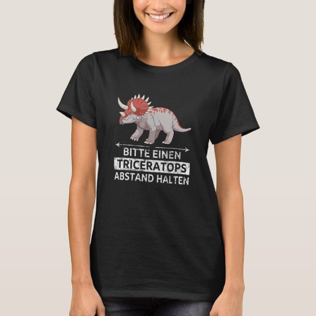 Camiseta Please keep a triceratops distance triceratops (Frente)