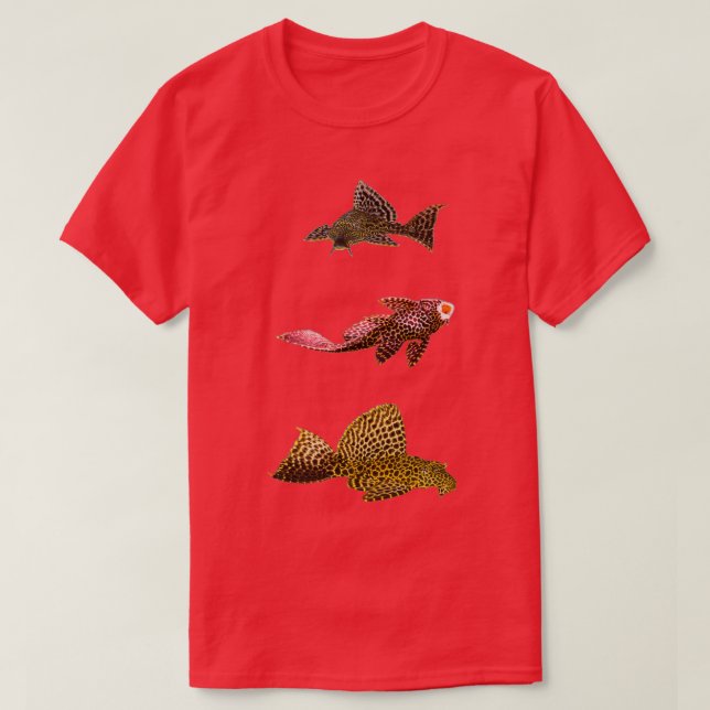 Camiseta Plecos Plecostamus Algae Comem Tanque de Aquário (Frente do Design)