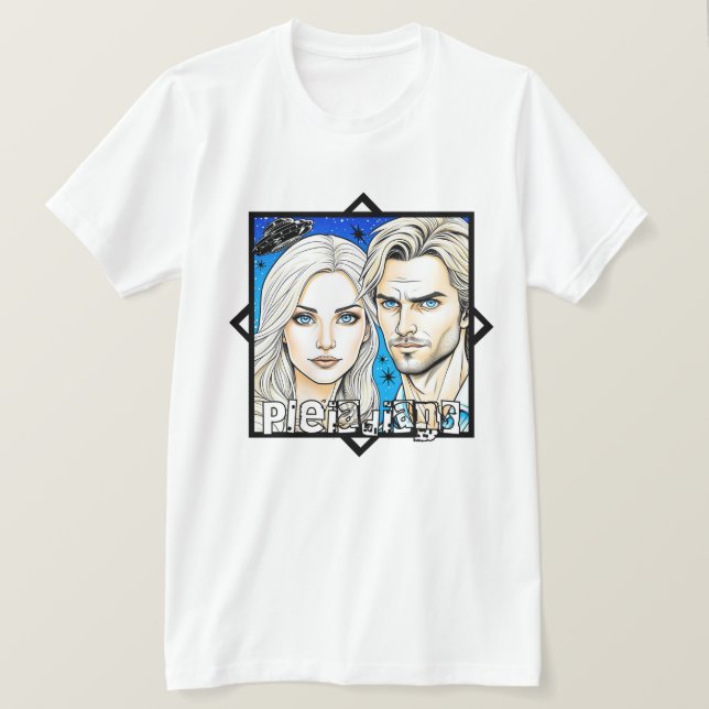 Camiseta Pleiade Extra Terrestrials e OVNI (Frente do Design)