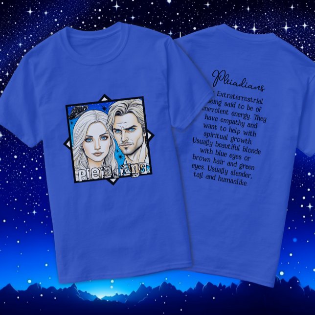 Camiseta Pleiade Extra Terrestrials e OVNI (Criador carregado)