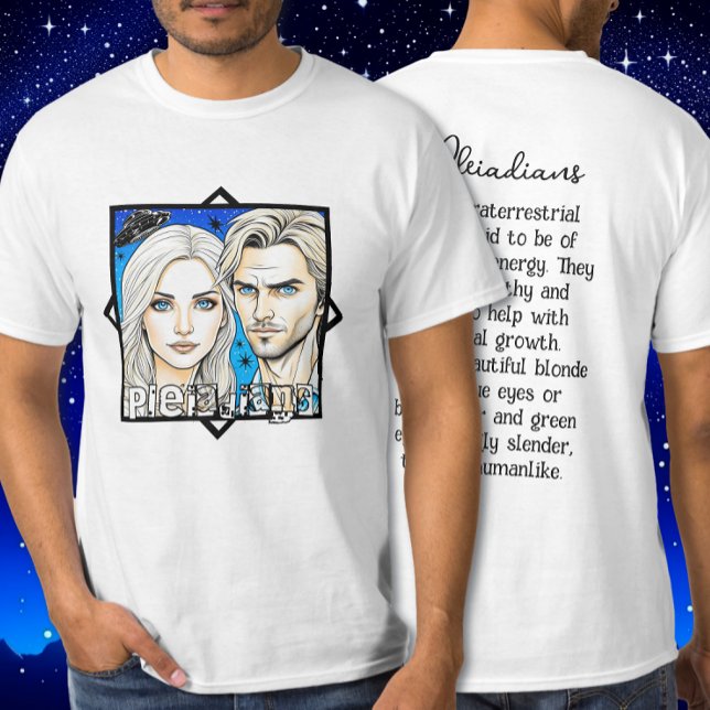 Camiseta Pleiade Extra Terrestrials e OVNI (Criador carregado)