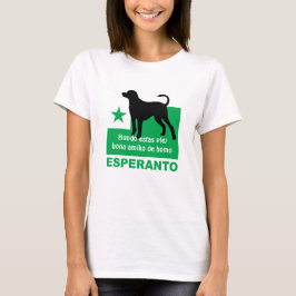 Camiseta Plej bona amiko de homo dos estas do esperanto/do