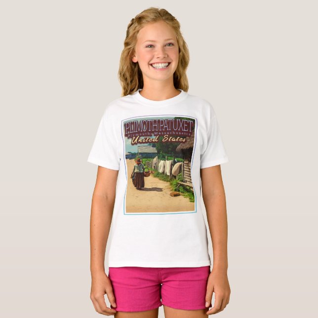 CAMISETA PLIMOTH PLANTING - PLIMOTH PATUXET - PLYMOUTH US (Frente Completa)