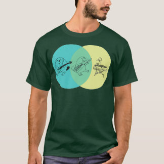 Camiseta Plípus engraçado com diagrama de keytar