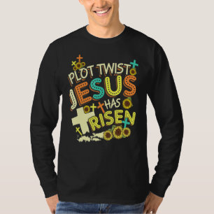 Camiseta Plot Twist Jesus Aumenta A Cruz de Girassol V