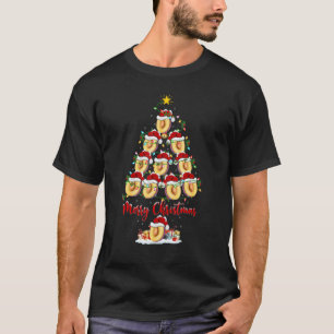 Camiseta Plum Christmas Tree Lights Papais noeis Plum Xmas