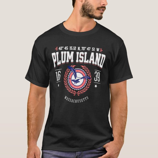 Camiseta Plum Island Massachusetts North Shore MA Nautical  (Frente)