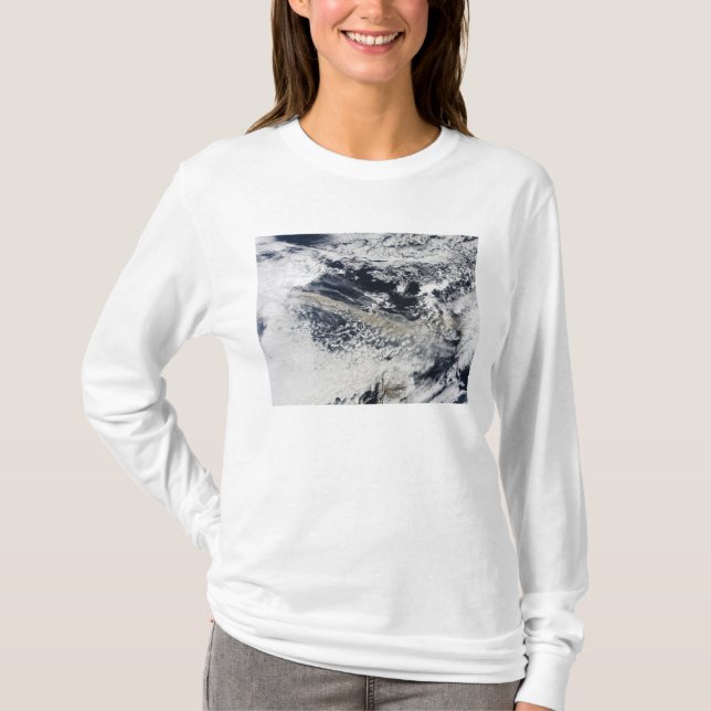 Camiseta Pluma de cinzas do vulcão Eyjafjallajokull (Frente)