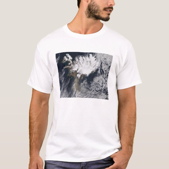 Camiseta Pluma de Cinzas do vulcão Eyjafjallajokull, Islând (Frente)