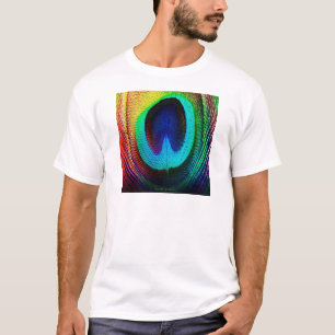 Camiseta Pluma de Pavão Vibrante
