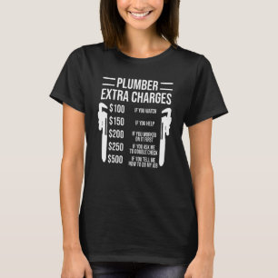 Camiseta Plumber Extra Charges Engraçados