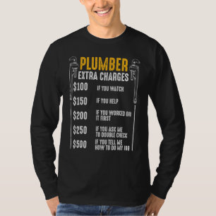 Camiseta Plumber Extra Charges Tool Drenagem do Pipe