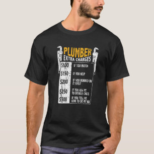Camiseta Plumber Extra Charges Wrench Comerciante canalizaç