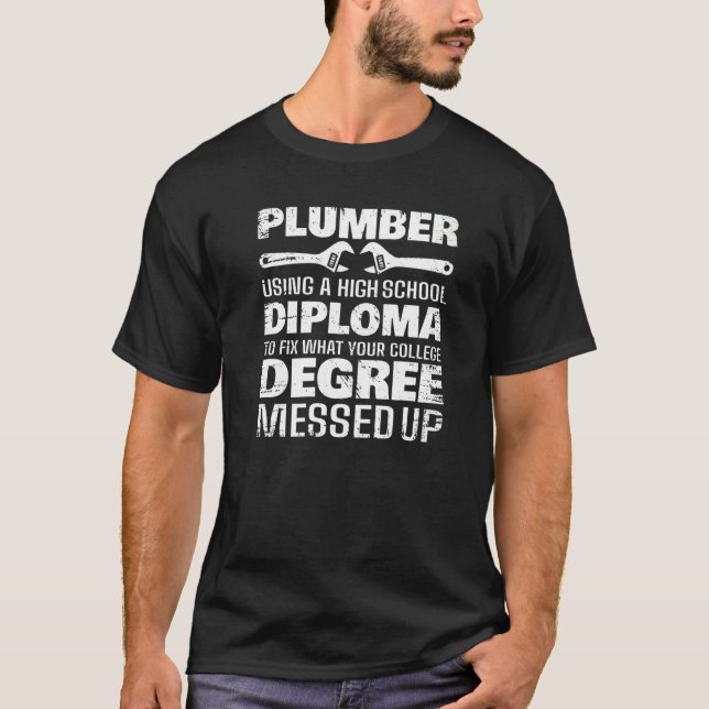 Camiseta Plumber For Men Women Pipefitter Pipe Plumber  10 (Frente)