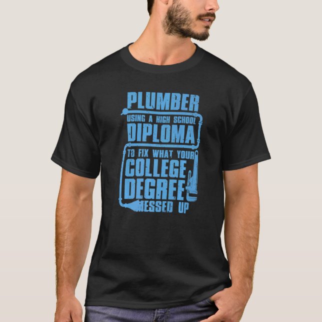 Camiseta Plumber For Men Women Pipefitter Pipe Plumber  9 (Frente)