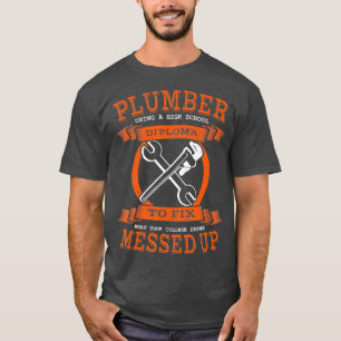 Camiseta Plumber Funny College Plumber Piada