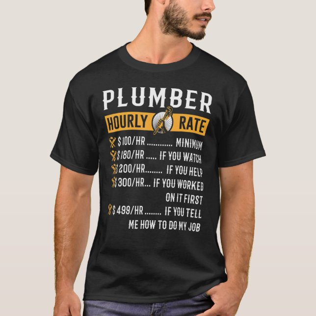 Camiseta Plumber Ha Hora Plumber Taxa de Canalização Pipe H (Frente)