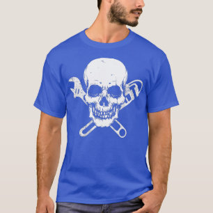 Camiseta Plumber Pipefitter Wrench Skull Plumber