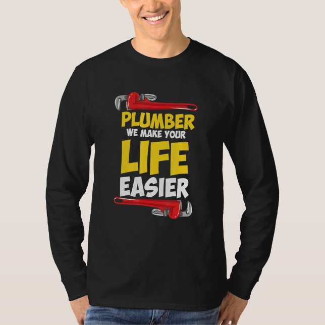 Camiseta Plumber Technician Design Para Pipefitter - Plumbe (Frente)
