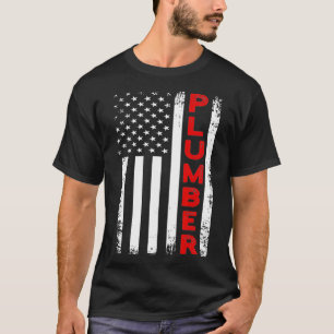 Camiseta Plumber USA Flag American Plumber 4 De Julho