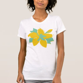 Camiseta Plumeria Tropical Brilhante