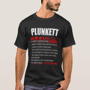 Camiseta PLUNKETT Nome T Camisa, nome da família PLUNKETT c