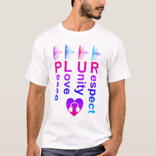 Camiseta PLUR (Paz Amor Unity Respeito)