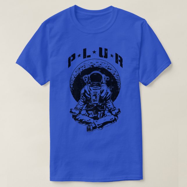 Camiseta PLUR Peace Love Unity Respeito Techno Rave EDM Ast (Frente do Design)