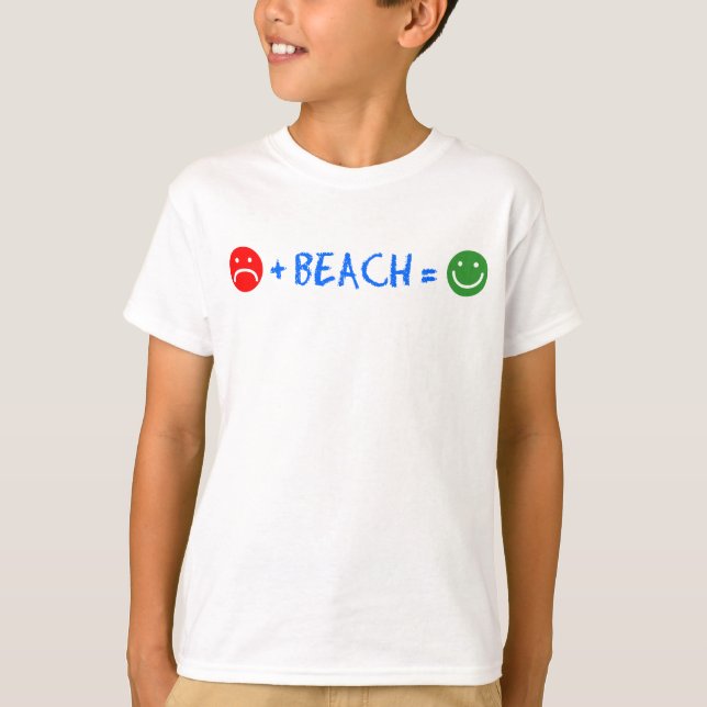 Camiseta Plus Beach Igual a Happy (Frente)