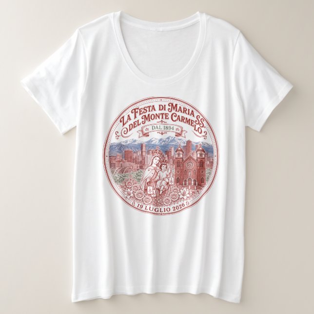 Camiseta Plus Size 132º Festa das Mulheres (Frente do Design)